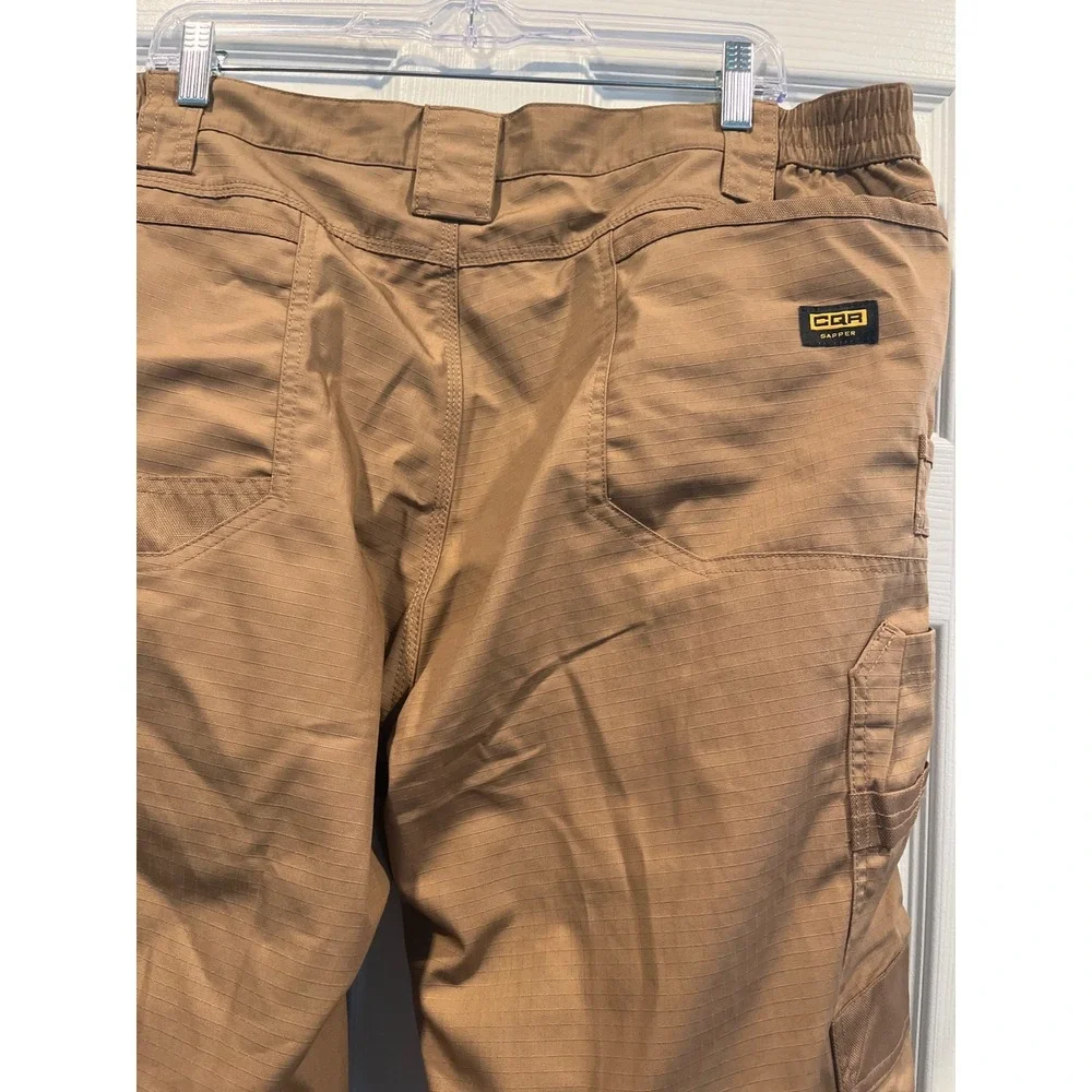 CQR Mens Sapper Tactical Cargo Pants Coyote Brown Ripstop Trousers 42W x 32L